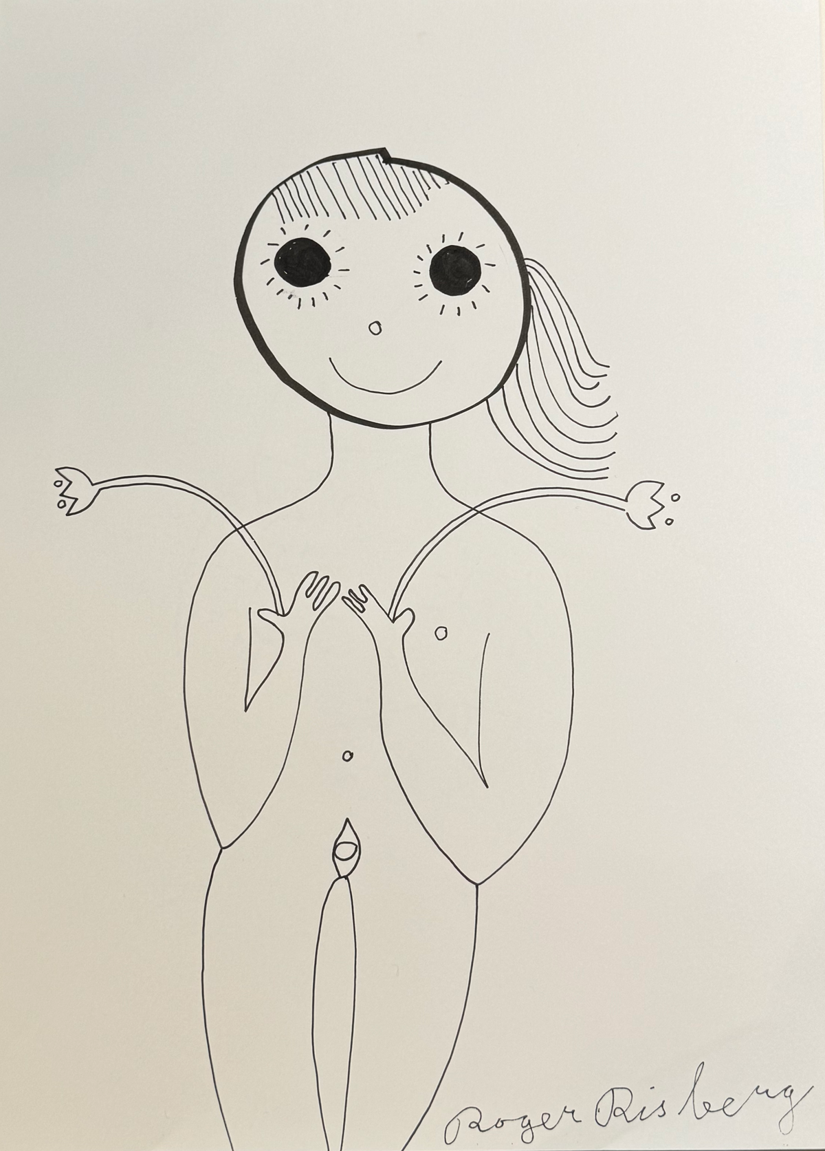 Roger Risberg - Figur med blommor