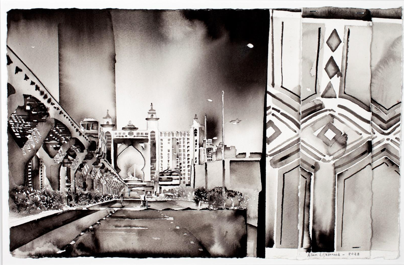 Albin Liljestrand - Järnvägsbro i öst