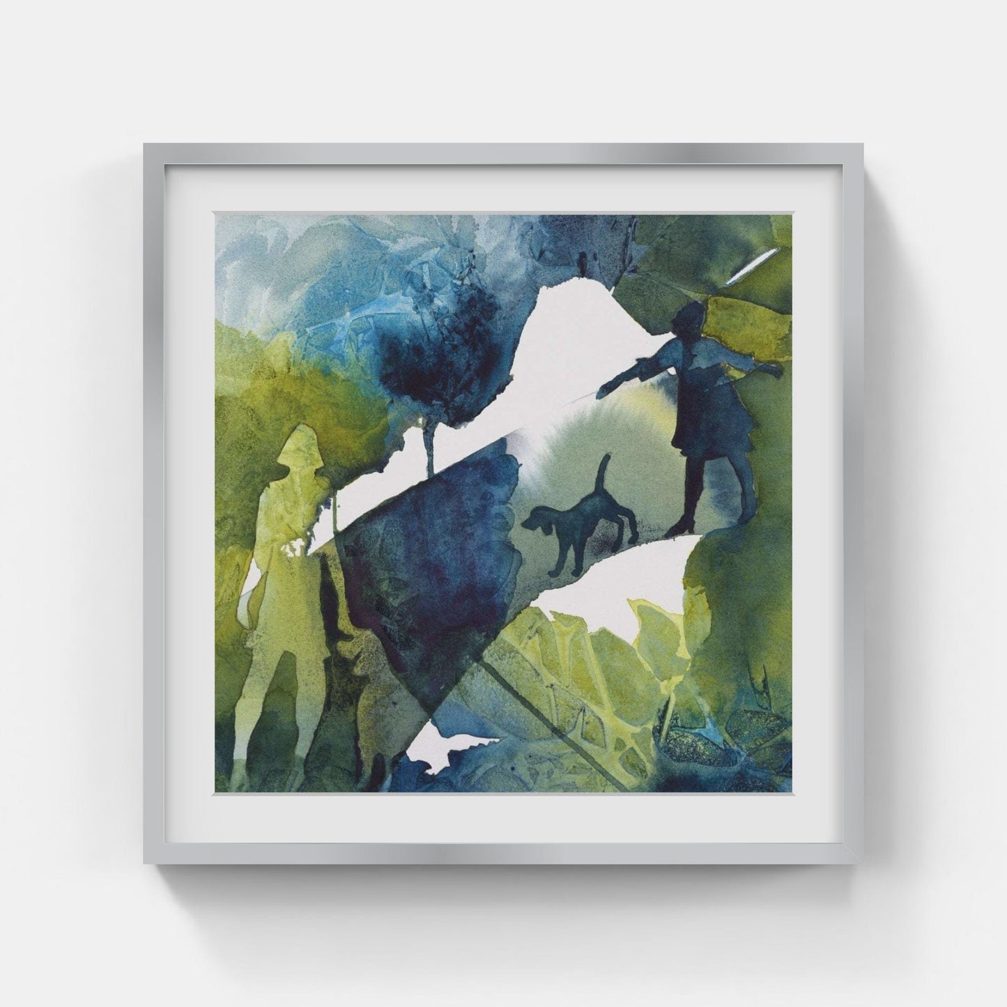 Galleri Mats Bergman Silverram med passepartout Ylva Molitor-Gärdsell - Kärt möte