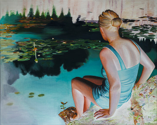 Sirje Papp  - Girl & Water Lilies