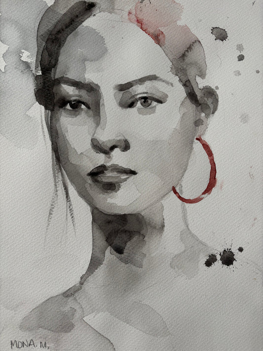 Mona Markinhuhta - Girl with Red Earring