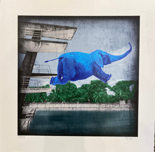 Lars Tunebo - Blå elefant - Auktion