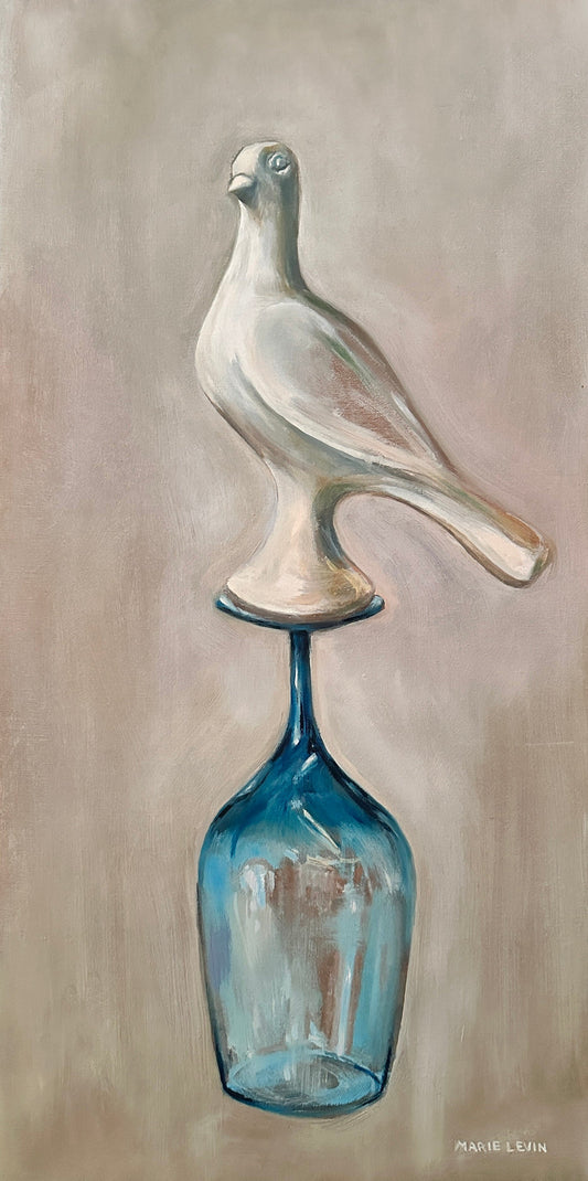 Marie Levin - Pigeon on glass