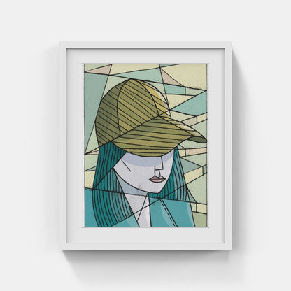 Stef Rymenants - Girl with a striped Cap