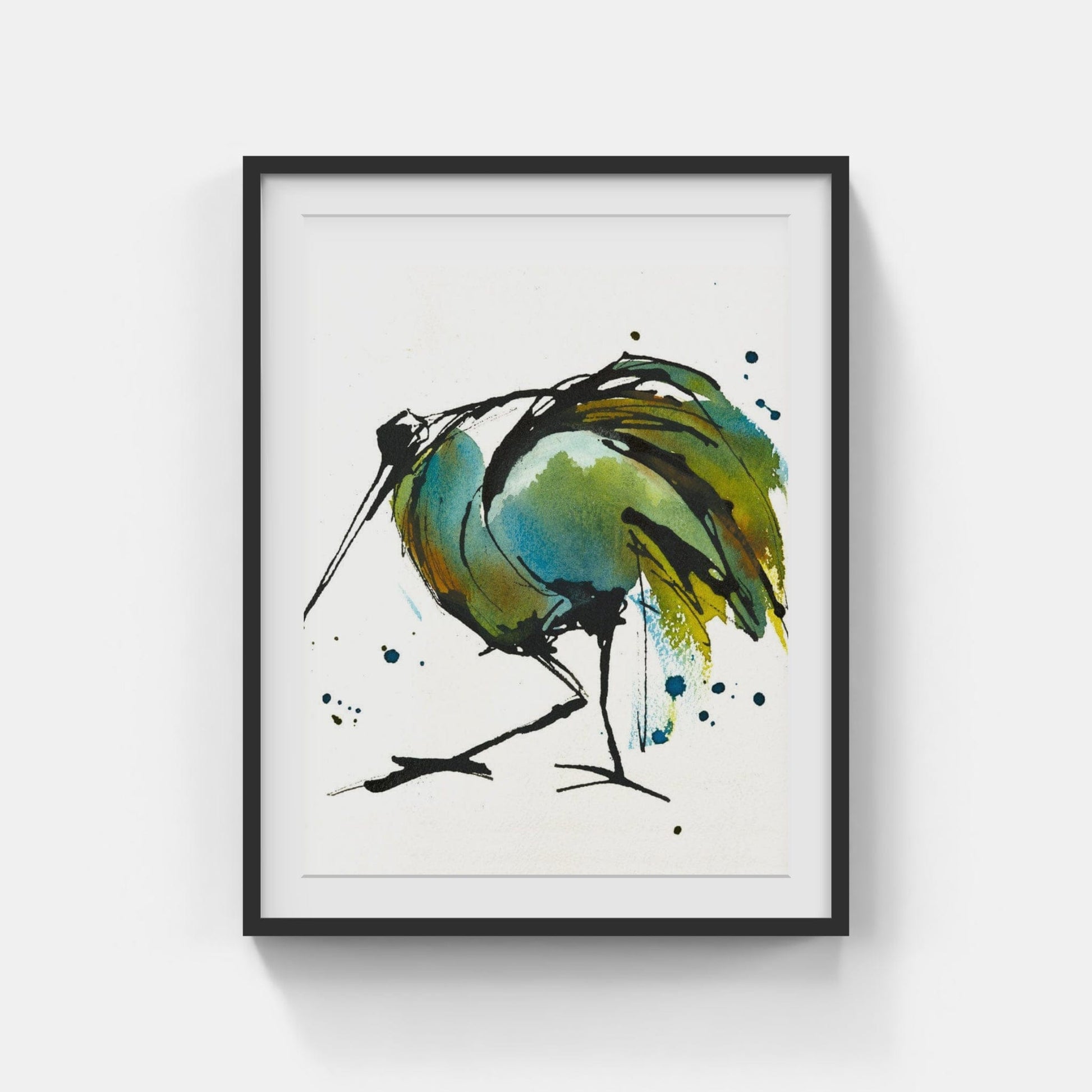 Galleri Mats Bergman Svart ram med passepartout Ylva Molitor-Gärdsell - Grön Melling