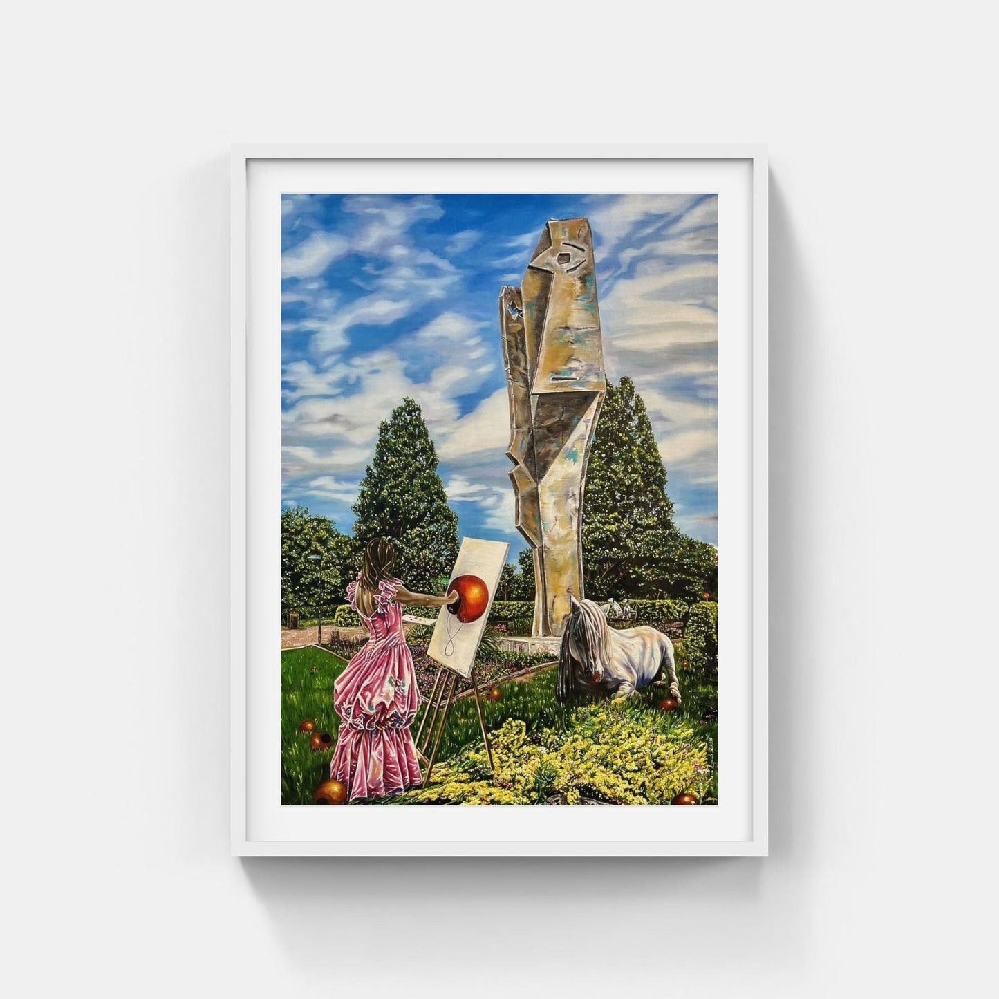 Galleri Mats Bergman Vit ram med passepartout Caroline af Ugglas - Jag och Picasso