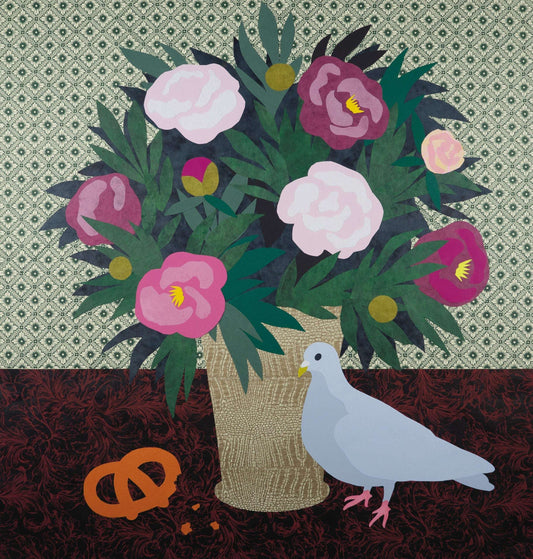 Tor Cederman - Dove with Peonies