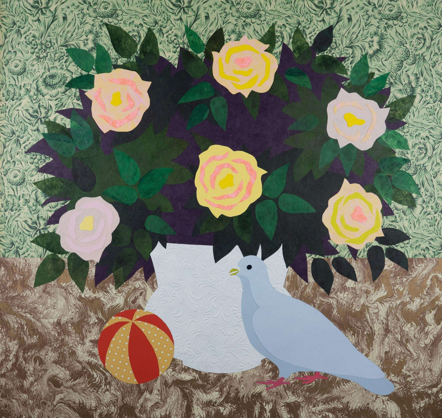 Tor Cederman - Dove with roses