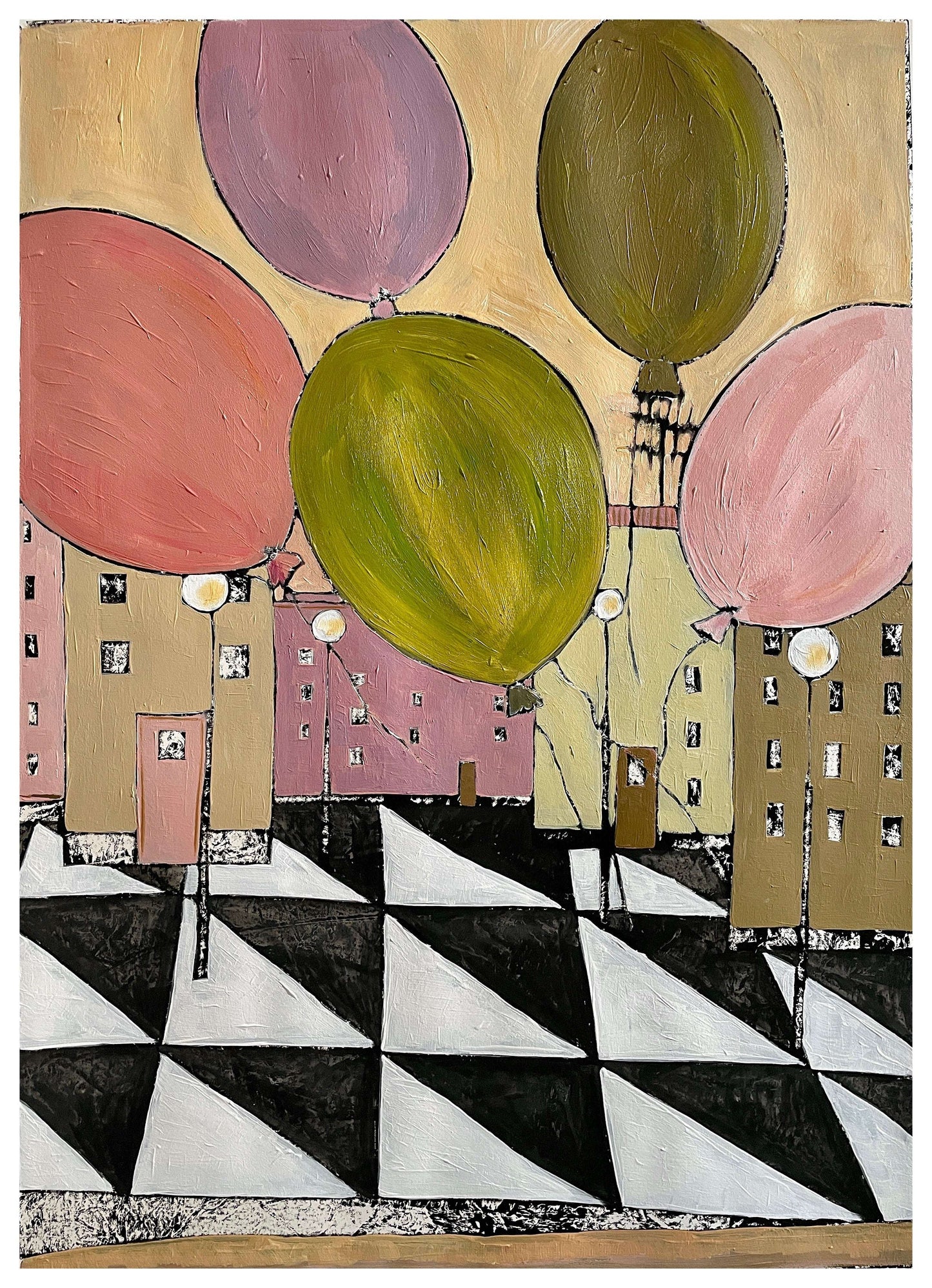 Karolina Nolin - City with balloons IV